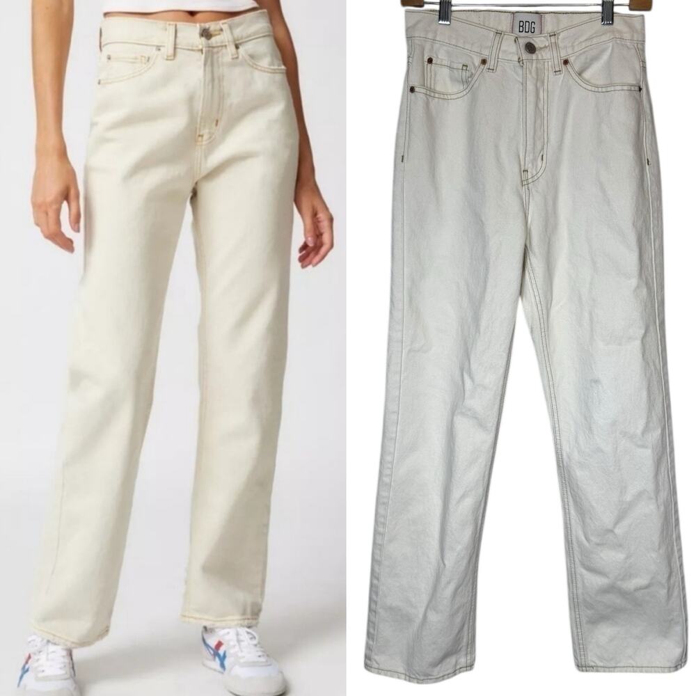 BDG Cowboy Jeans Cream‎ High Rise Straight